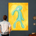 Squidward Tentacles Wall Art Canvas Print | Bold and Brash