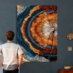 Abstract Wood Grain Canvas Print, Tree Ring Pattern Wall Art
