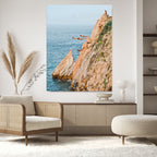 Cliff Divers Wall Art Canvas Print | Oceanfront Cliffs and Waves