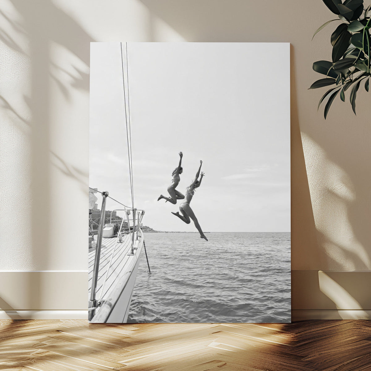 Ocean Dive Wall Art | Summer Splash Canvas Print, Waves and Sea
