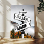 Personalized Street Sign Art Canvas Print