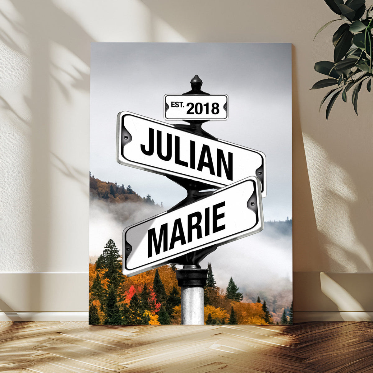 Personalized Street Sign Art Canvas Print