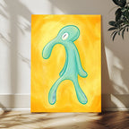 Squidward Tentacles Wall Art Canvas Print | Bold and Brash