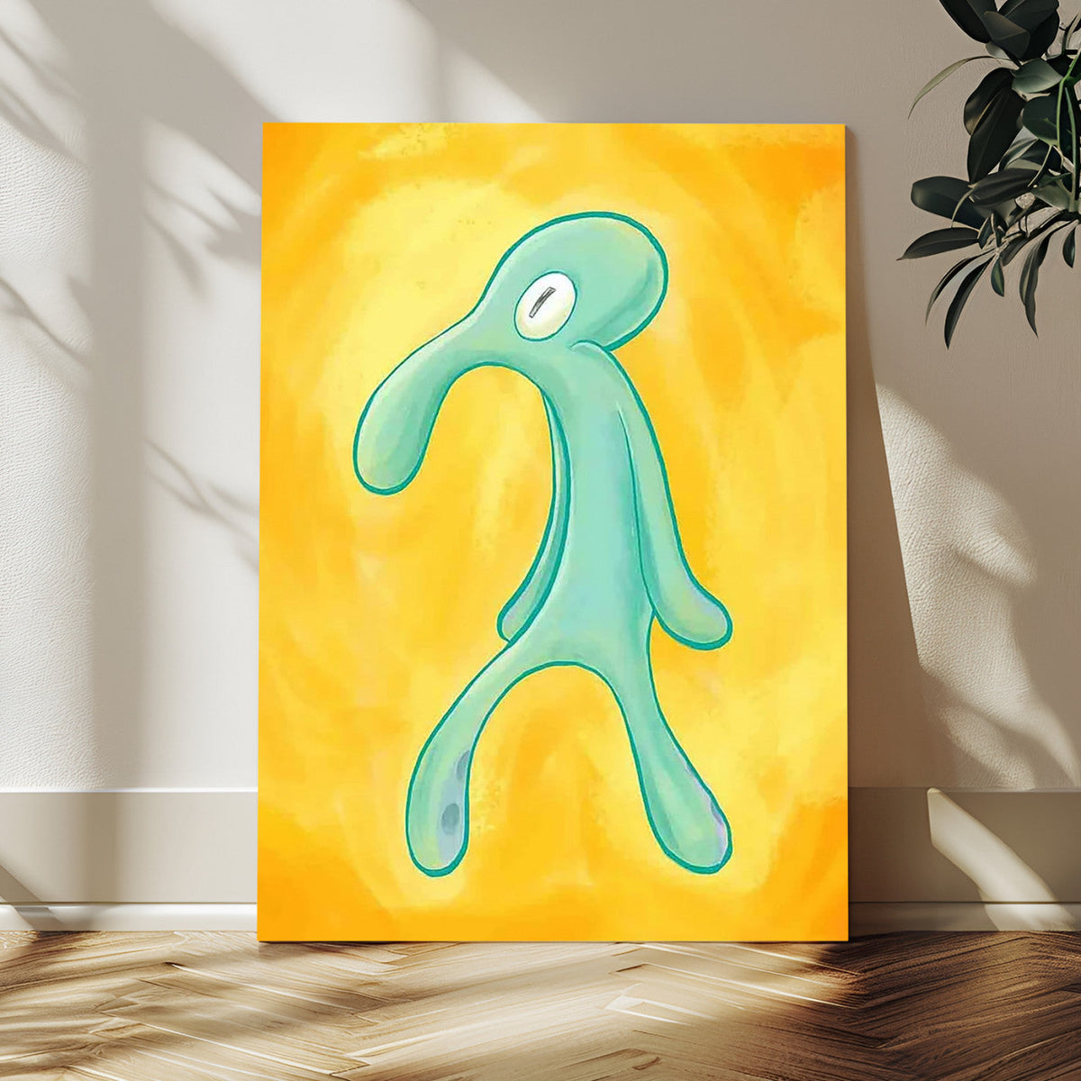 Squidward Tentacles Wall Art Canvas Print | Bold and Brash