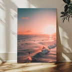 Sunset Ocean Wall Art Canvas Print
