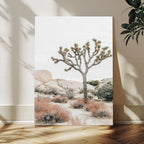 Joshua Tree Desert Wall Art Canvas Print, Minimal Southwest Landscape