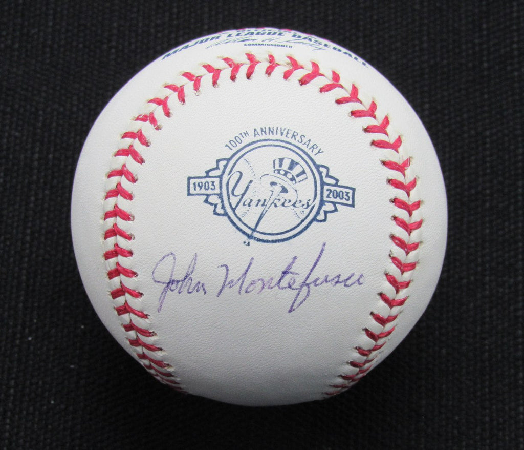 John Montefusco Signed/Auto Yankees 100th OML Baseball TRI-STAR Inscr 187149