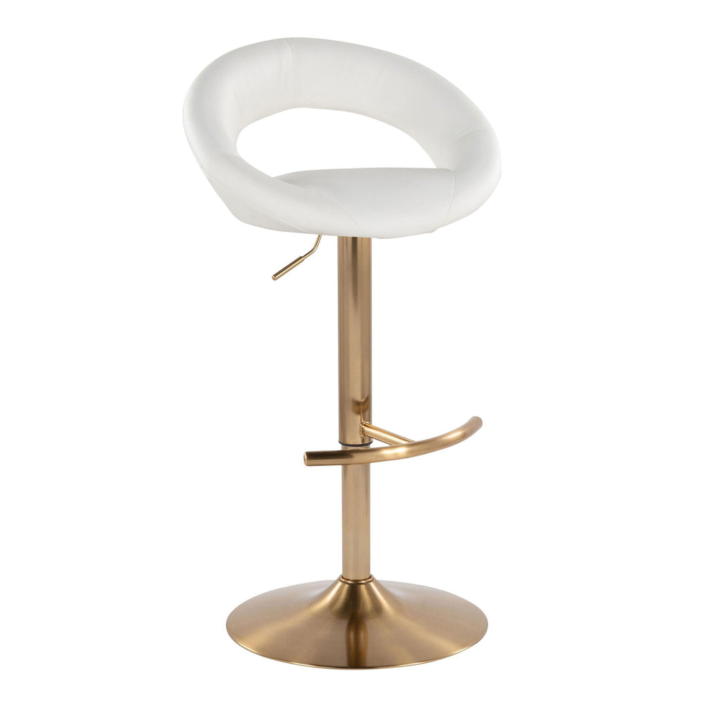 Posh - Contemporary / Glam Adjustable Barstool With Swivel (Set of 2)