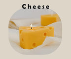 Cheese Shaped Scented Decorative Candle - Cute Fun Home Kitchen Food Decor Gift