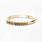 0.22 Carat Genuine Dark Yellow Diamond 14K Yellow Gold Ring (I1-I2)