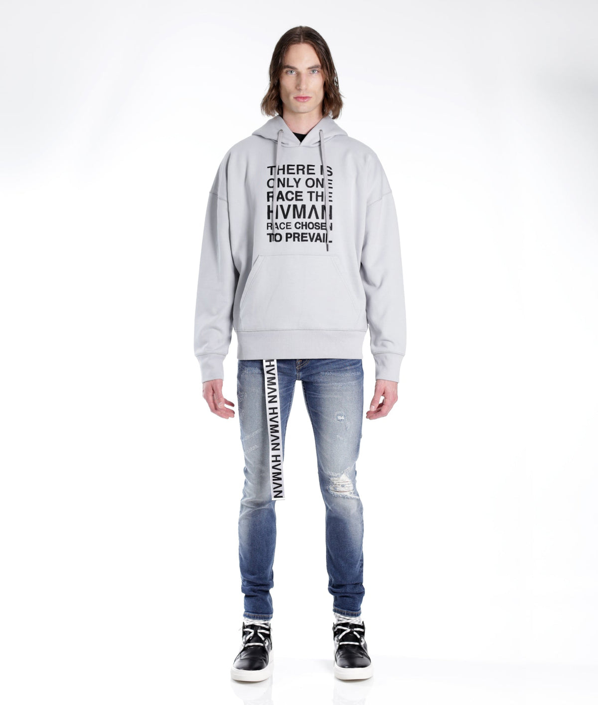 STRAT SUPER SKINNY FIT JEAN w/WHITE BELT IN BALTIC
