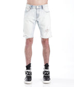 MERO SLIM SHORT w/WHITE BELT IN ZEPHYR