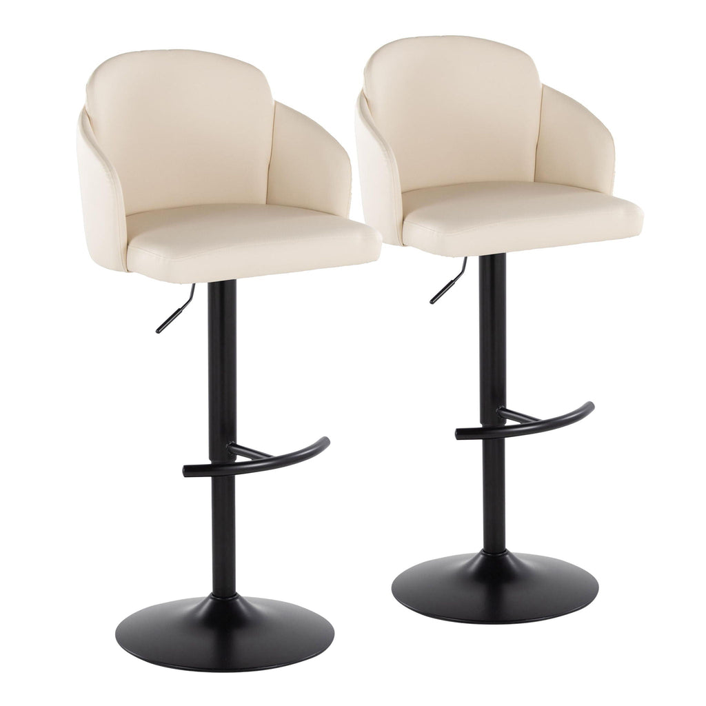 Dahlia - Contemporary Adjustable Barstool With Swivel (Set of 2)