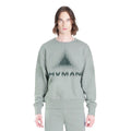 Crew Neck Fleece "Dots" In High Rise
