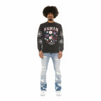 LONG SLEEVE CREW NECK TEE IN BLACK