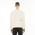 Hvman's Crewneck Sweater "Hvman Diamonds" in Winter White