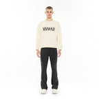 Hvman's Crewneck Sweater "Hvman Diamonds" in Winter White