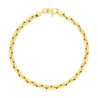 14k Yellow Gold High Polish Compressed Cable Link Bracelet