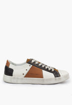 Waco Distressed Sneaker White Tan