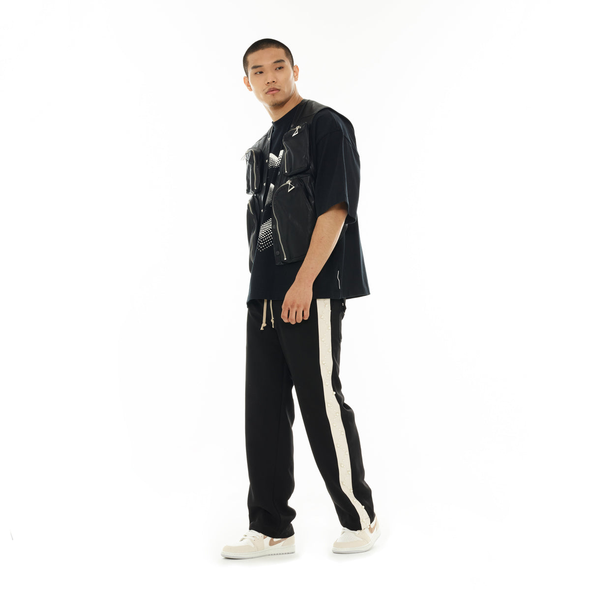 Hvman's Baggy Track Pants in Black