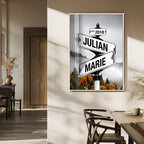 Personalized Street Sign Art Canvas Print