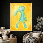 Squidward Tentacles Wall Art Canvas Print | Bold and Brash