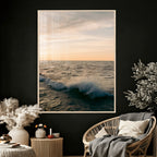 Ocean Wave Wall Art Canvas Print, Calm Coastal Nature Decor