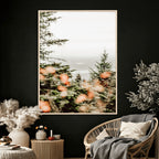 Fall Forest Wall Art Canvas Print | Soft Evergreen Woodland