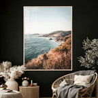 Coastal Cliffs Canvas Wall Art, Ocean Shoreline Photography