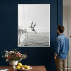 Ocean Dive Wall Art | Summer Splash Canvas Print, Waves and Sea