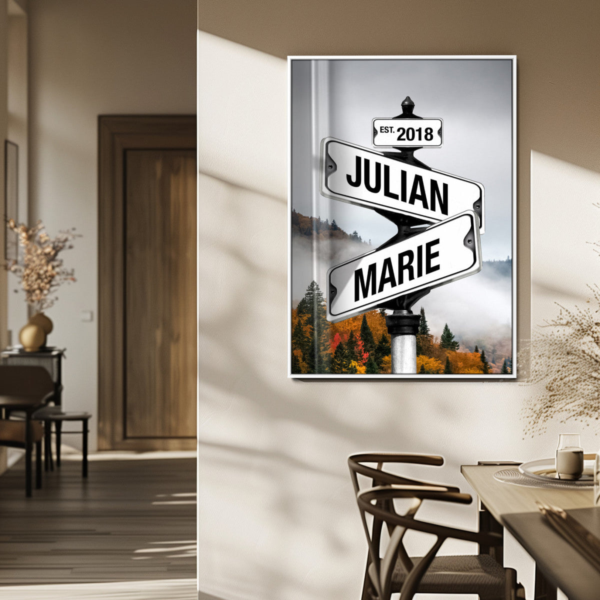 Personalized Street Sign Art Canvas Print