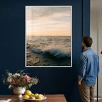 Ocean Wave Wall Art Canvas Print, Calm Coastal Nature Decor