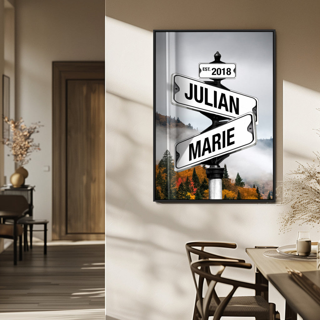 Personalized Street Sign Art Canvas Print