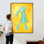 Squidward Tentacles Wall Art Canvas Print | Bold and Brash