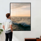 Ocean Wave Wall Art Canvas Print, Calm Coastal Nature Decor