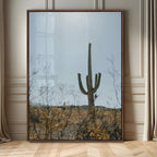Saguaro Cactus Wall Art Canvas Print, Framed Desert Landscape Art, Southwestern Boho Decor