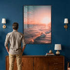 Sunset Ocean Wall Art Canvas Print