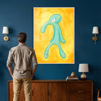 Squidward Tentacles Wall Art Canvas Print | Bold and Brash