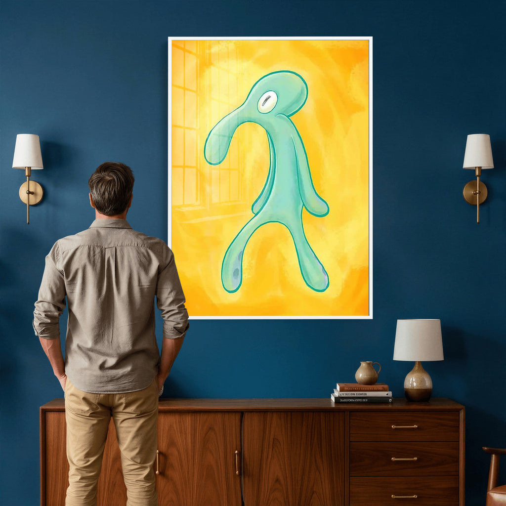 Squidward Tentacles Wall Art Canvas Print | Bold and Brash