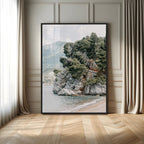 Beach Trees Wall Art Canvas Print, Framed Earthy Beachside Coastal Nature Art