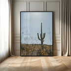 Saguaro Cactus Wall Art Canvas Print, Framed Desert Landscape Art, Southwestern Boho Decor