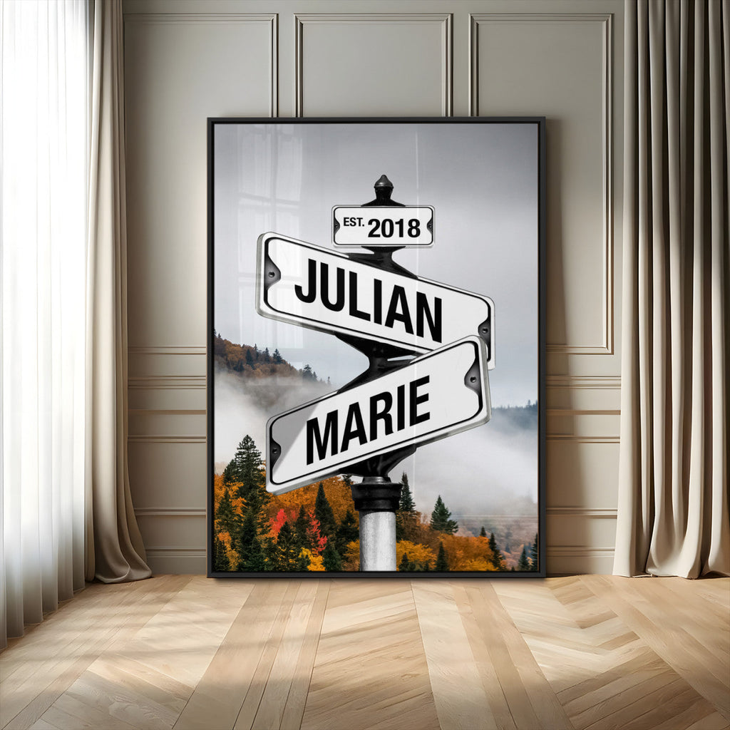 Personalized Street Sign Art Canvas Print