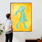 Squidward Tentacles Wall Art Canvas Print | Bold and Brash