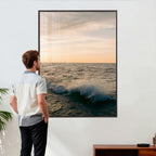 Ocean Wave Wall Art Canvas Print, Calm Coastal Nature Decor
