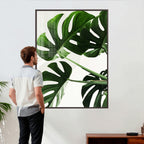 Abstract Teal Blue Wall Art Canvas Print, Modern Abstract Color Block
