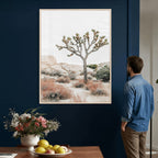Joshua Tree Desert Wall Art Canvas Print, Minimal Southwest Landscape