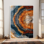 Abstract Wood Grain Canvas Print, Tree Ring Pattern Wall Art