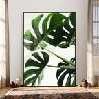 Abstract Teal Blue Wall Art Canvas Print, Modern Abstract Color Block