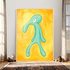 Squidward Tentacles Wall Art Canvas Print | Bold and Brash