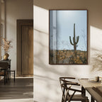 Saguaro Cactus Wall Art Canvas Print, Framed Desert Landscape Art, Southwestern Boho Decor